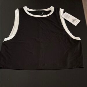 Black and White Crop Top